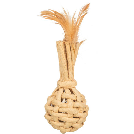 Spielzeug, Papiergarn, mit Federn XXL