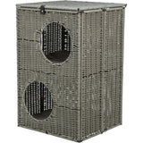 Höhle Amalia, 2 Etagen, Polyrattan, eckig