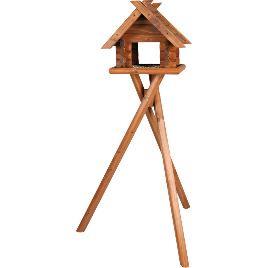 natura Block-Futterhaus mit Ständer, Kiefernholz