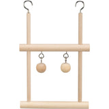 Trapezschaukel, doppelt, mit Glocke/Schelle, Holz