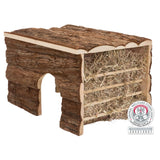 Haus Ila 2 Ausgänge/Raufe, Meerschw., Rindenholz