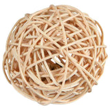 Ball mit Schelle, Rattan