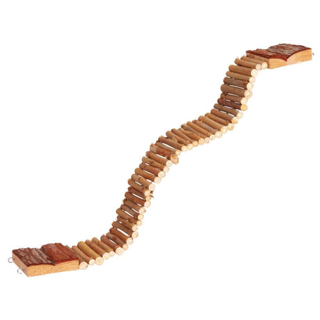 Hängebrücke, Hamster, Rindenholz