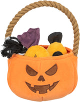 Trixie Halloween Kürbis Korb mit Seil, 25 cm, orange