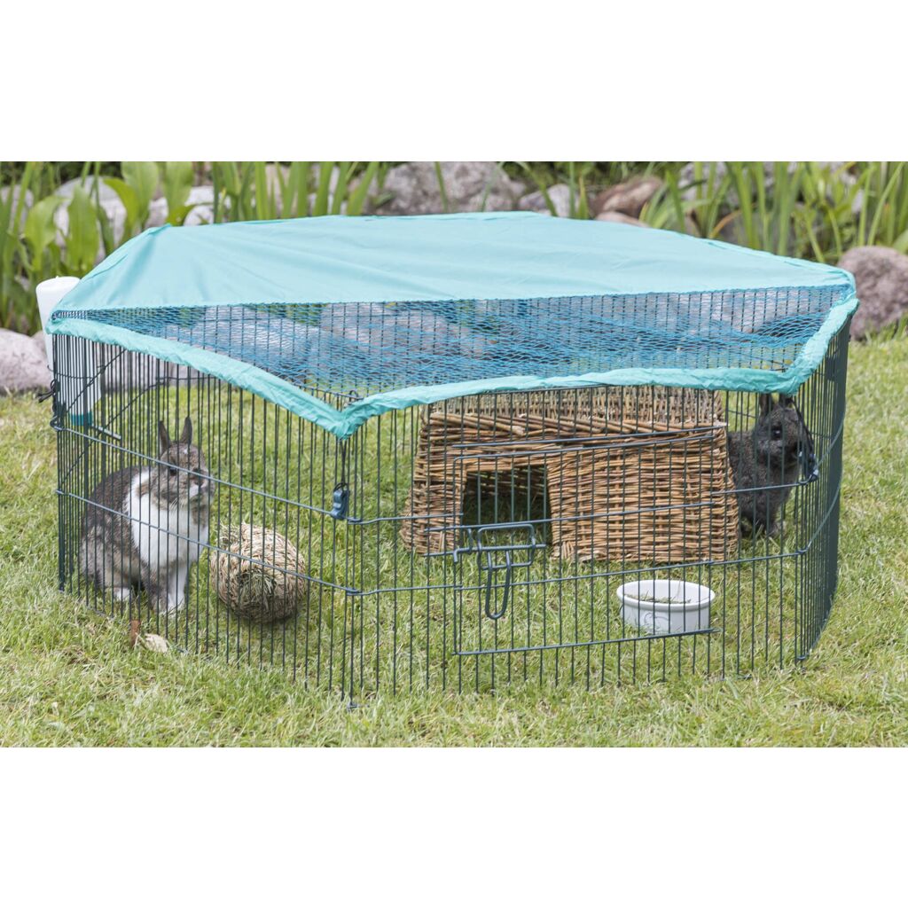 natura Jungtiergehege m.Netz, Metall, pulverbesch.