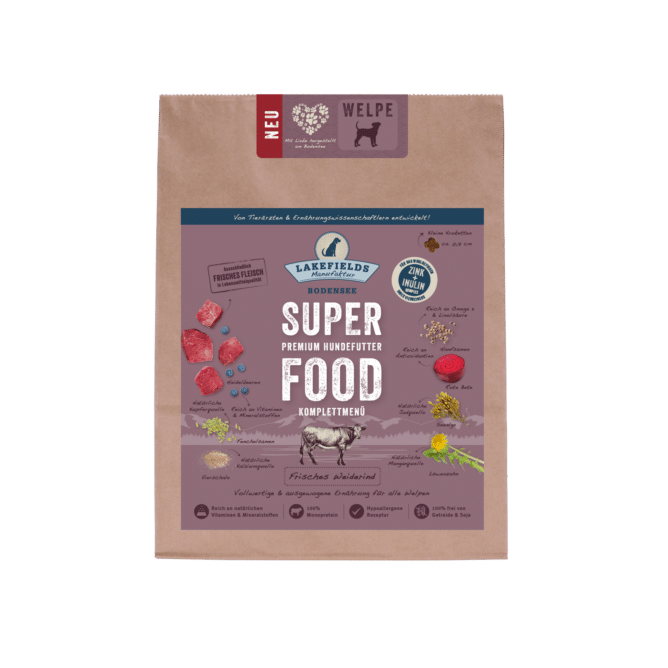 Lakefields SUPERFOOD Rind für Welpen