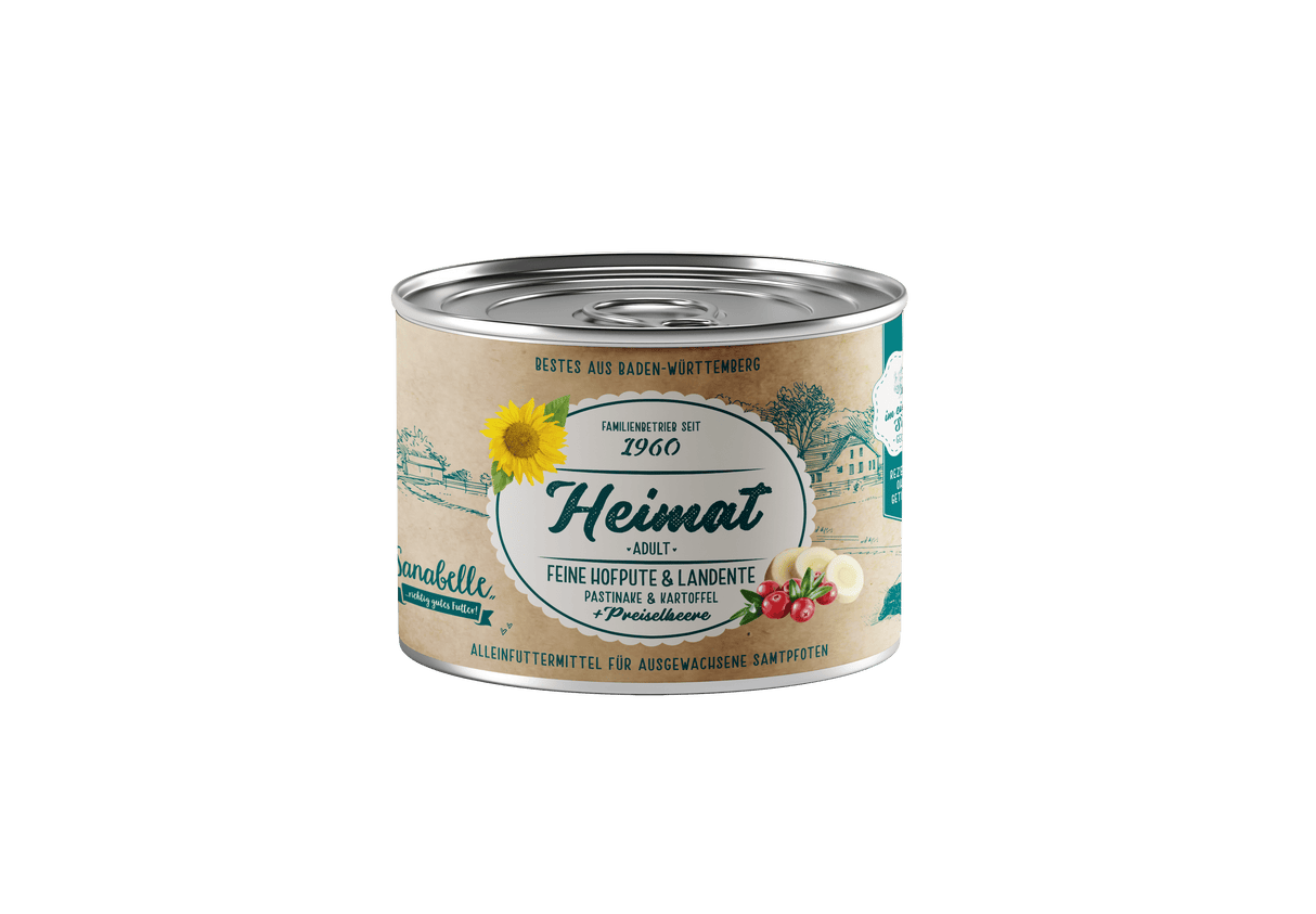 Sanabelle Heimat Dose Adult feine Hofpute & Landente + Pastinake, Kartoffel & Preiselbeere