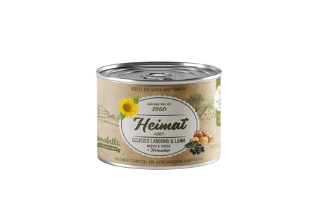 Sanabelle Heimat Dose Adult leckeres Landrind & Lamm + Maroni, Erbsen & Holunder