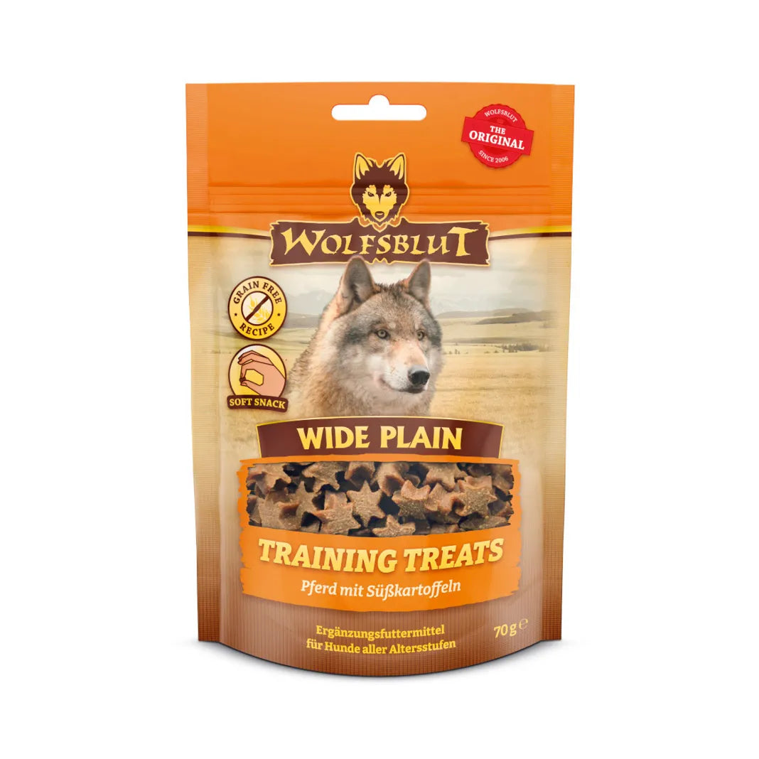 Wolfsblut Training Treats Wide Plain - Pferd mit Süßkartoffel