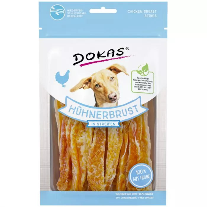 Dokas Dog Snack Hühnerbrust in Streifen 70g