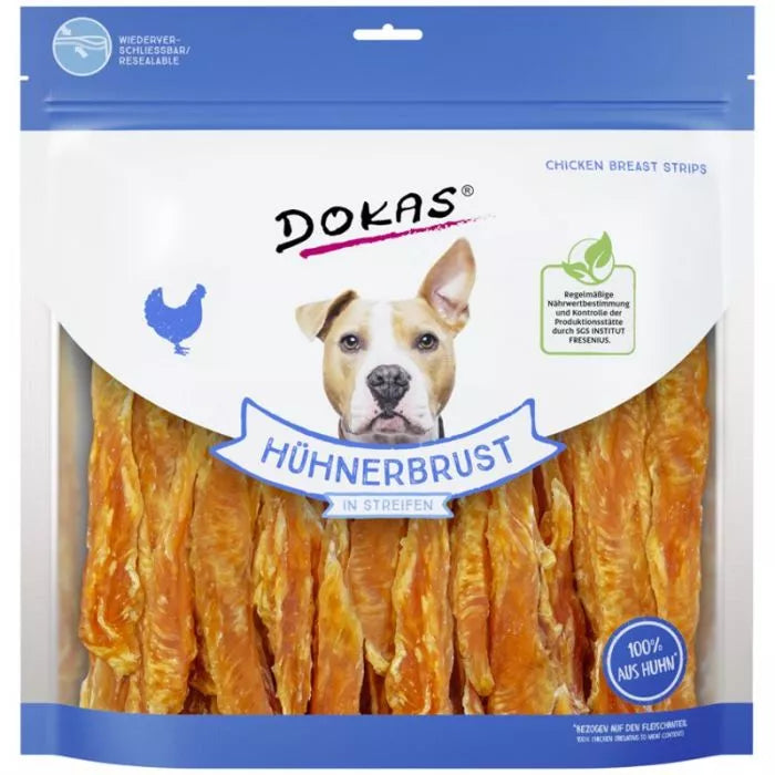 Dokas Dog Snack Hühnerbrust in Streifen 900g