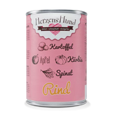 Herzenshund Rind mit Kürbis