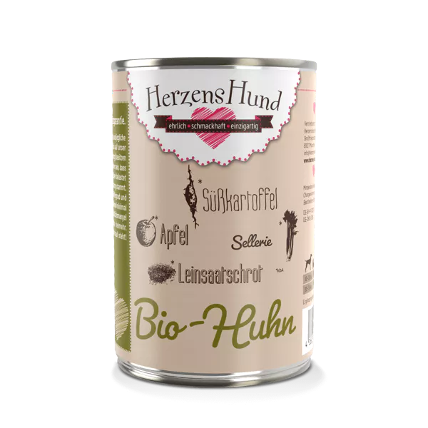 Herzenshund Bio-Huhn mit Bio-Gemüse