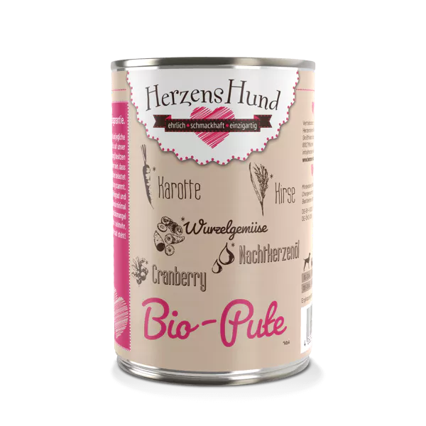 Herzenshund Bio-Pute mit Bio-Gemüse