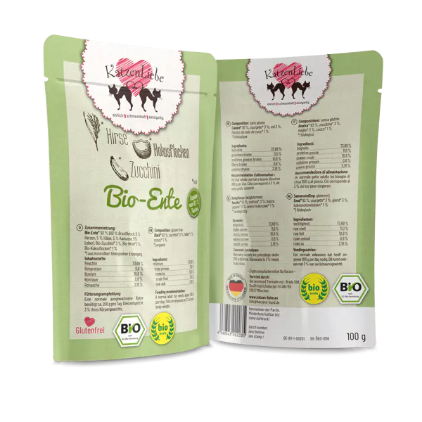 Katzenliebe Bio-Ente mit Bio-Zucchini