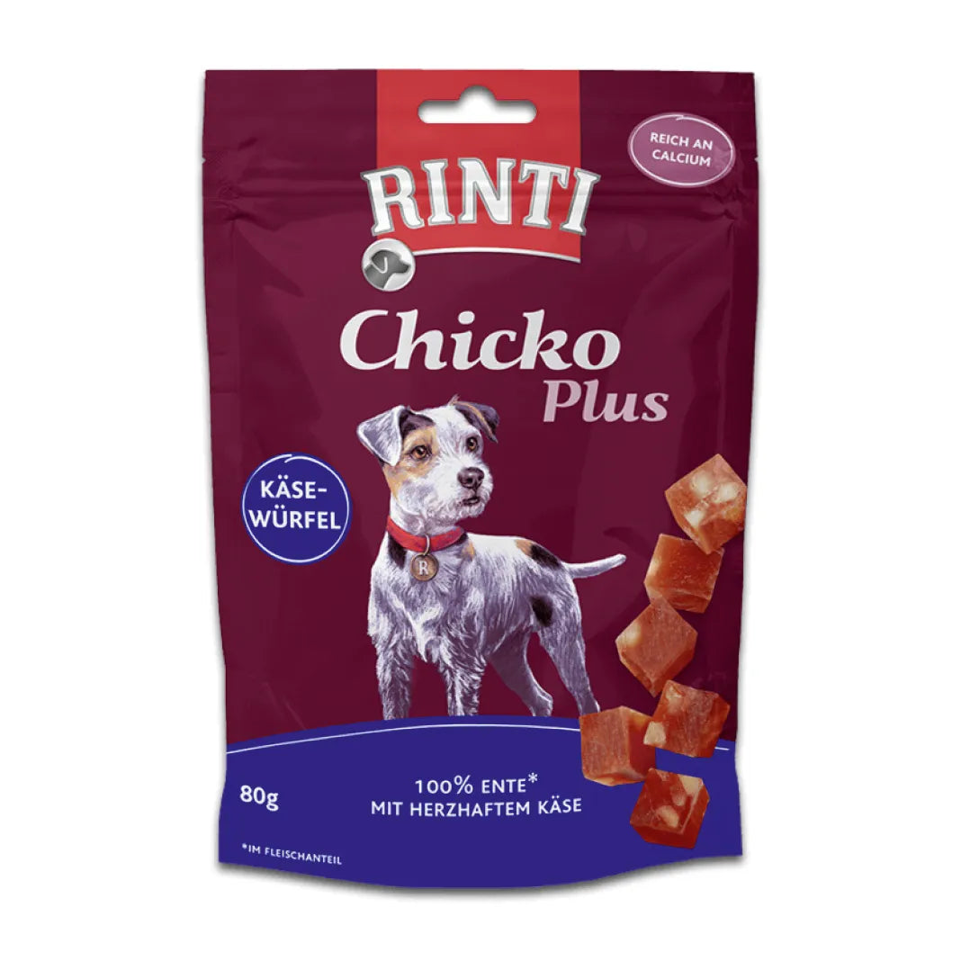 Rinti Chicko Plus Käsewürfel mit Ente 80 g