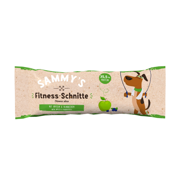 Bosch Sammy´s Fitness-Schnitte mit Äpfel & Blaubeeren