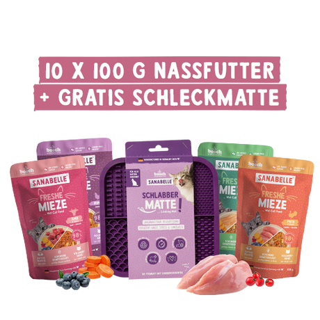 Sanabelle Aktionsbox Nassfutter + Schleckmatte