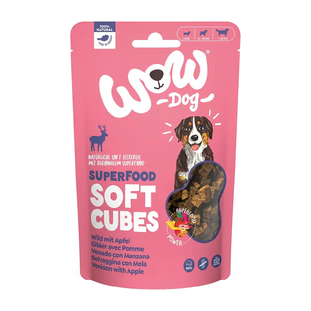 WOW SUPERFOOD Soft Cubes Wild mit Apfel 150g