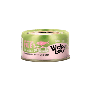 Lucky Lou Extrafood Thunfisch mit Gemüse in Sud 70g Dose MHD 04/25