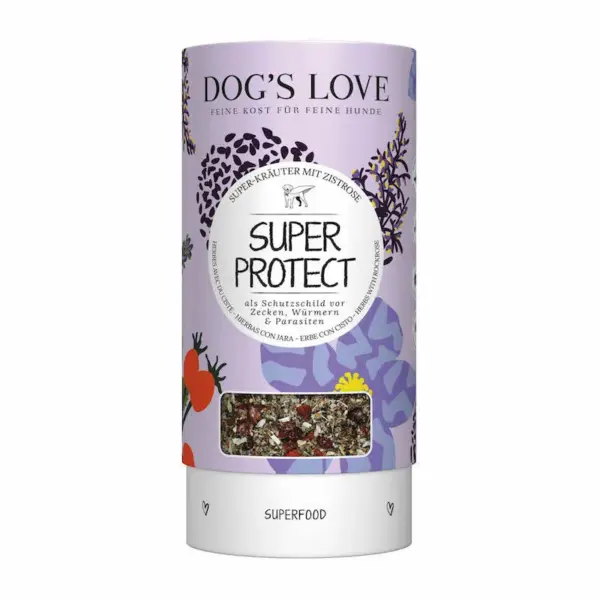 DOG'S LOVE KRÄUTER Super-Protect gegen Zecken, Flöhe & Würmer | 90 g