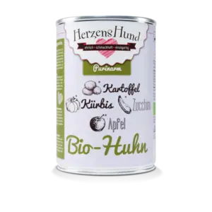 Herzenshund Bio-Huhn mit Kartoffel  - purinarm