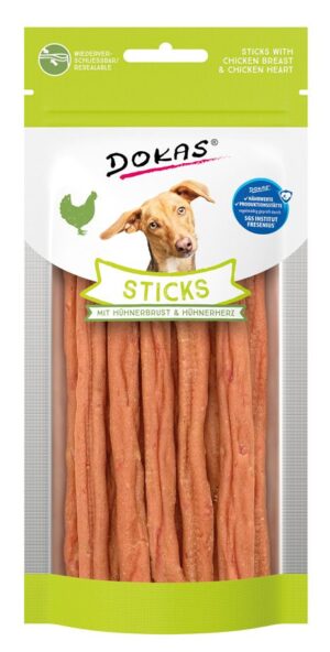 Dokas Sticks mit Hühnerbrust & Hühnerherz 60g