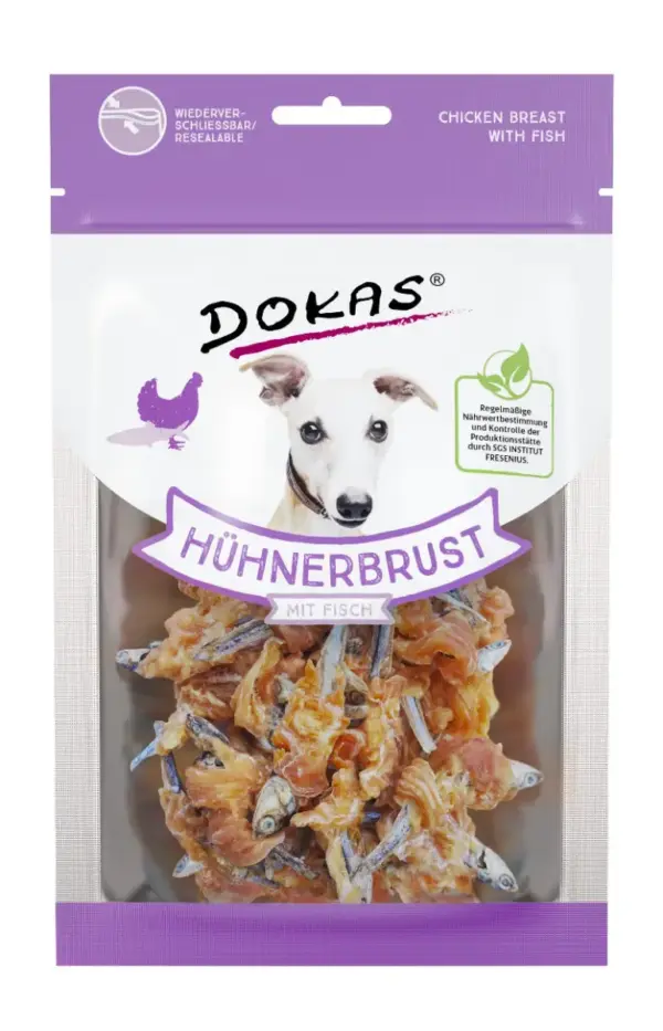 Dokas Hühnerbrust mit Fisch 70 g 09/25